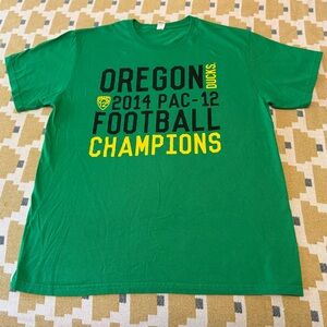 OREGON Ducks 2014 Pac 12 Football Champions Sz Large L 100% Cotton